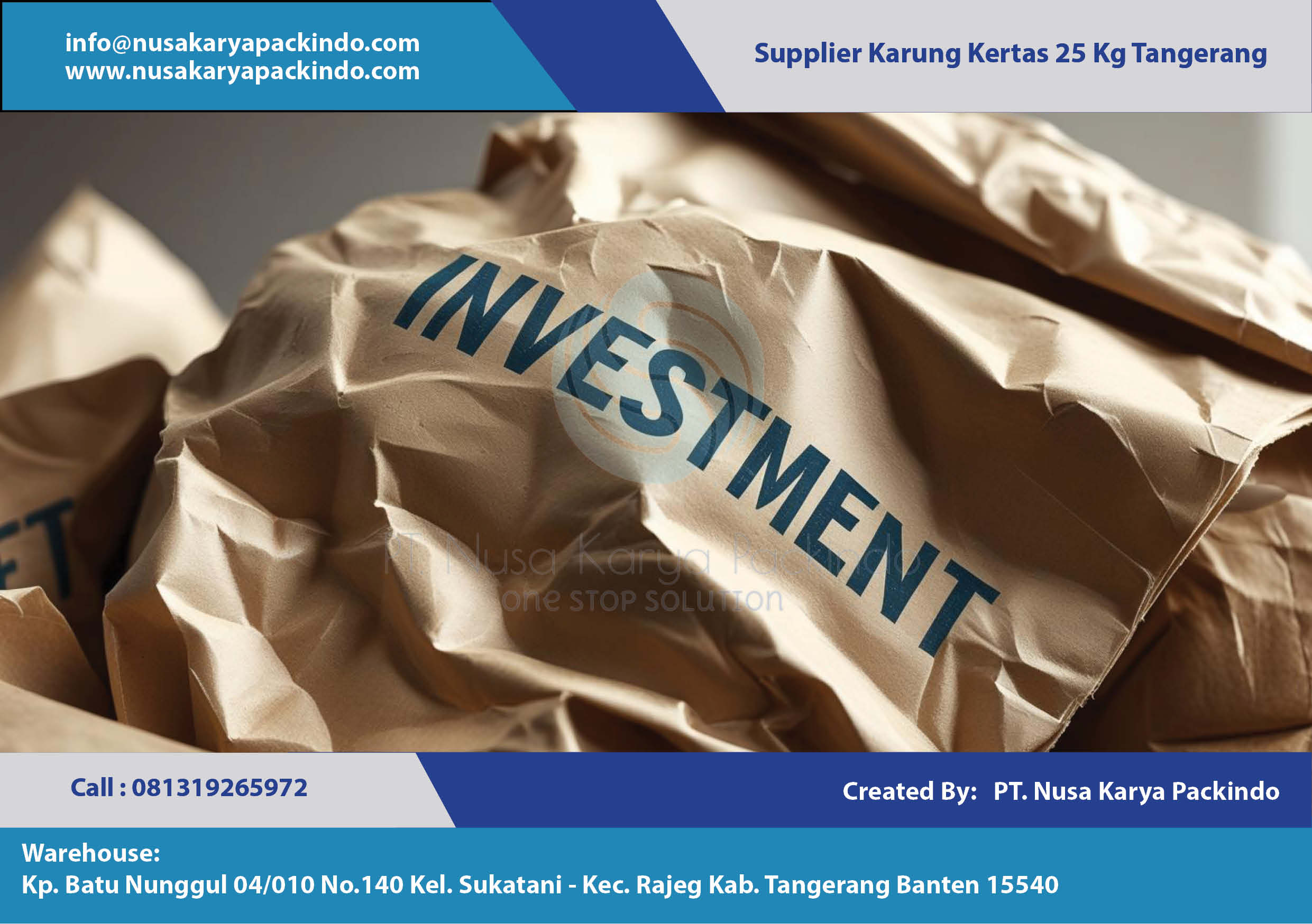 Supplier Karung Kertas 25 Kg Tangerang