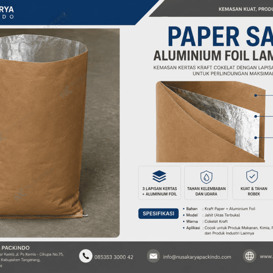 Paper Sack Alumunium Foil Laminated